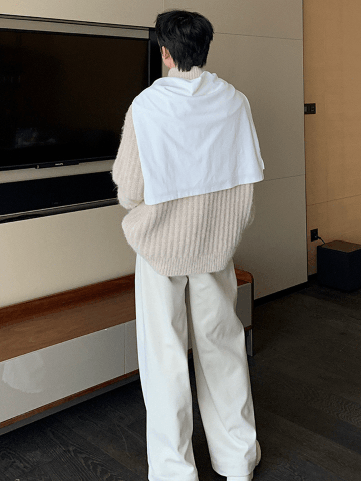 【Hualun】Half-zipper turtleneck sweater na1781