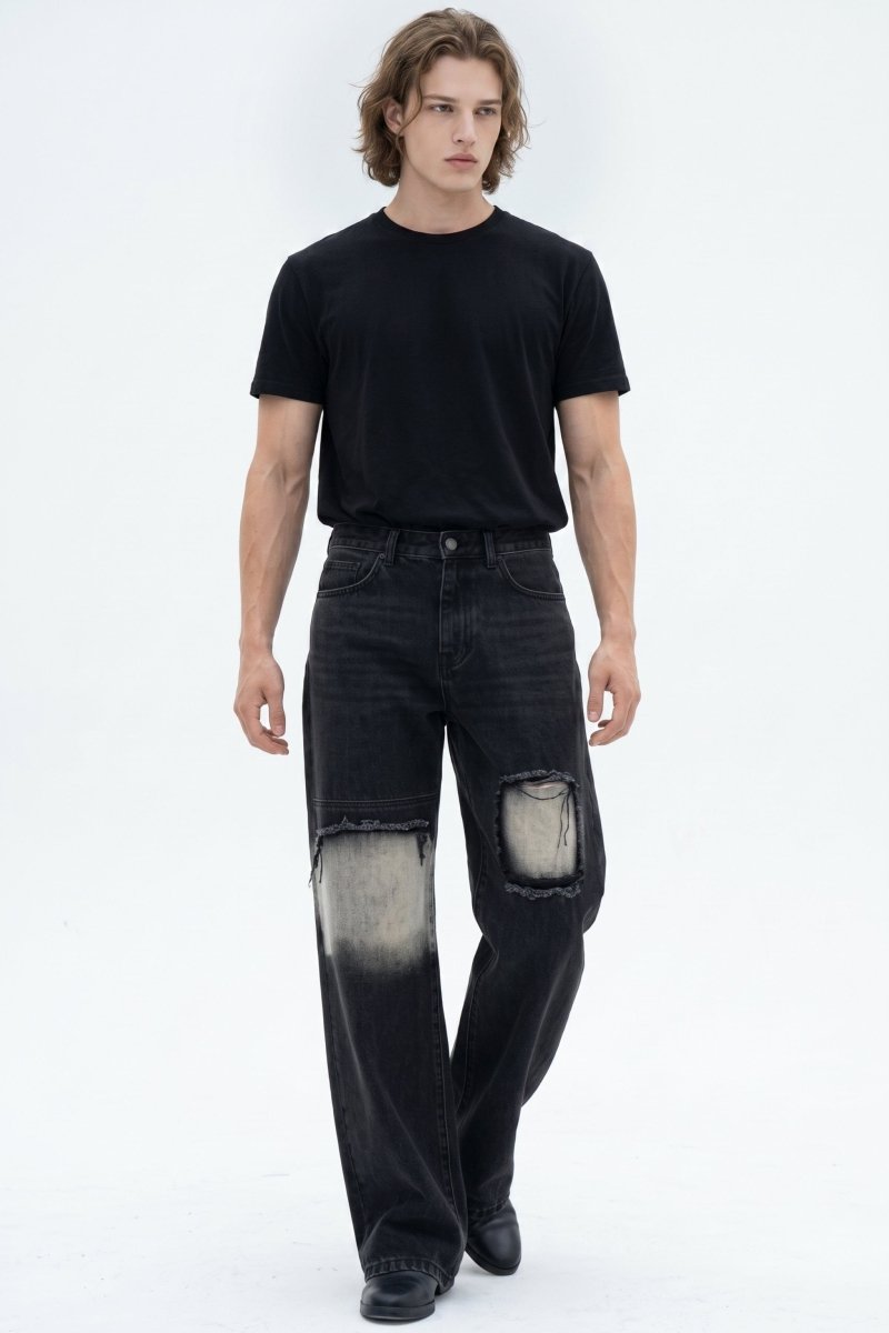 Distressed Wide-Leg Jeans na2590