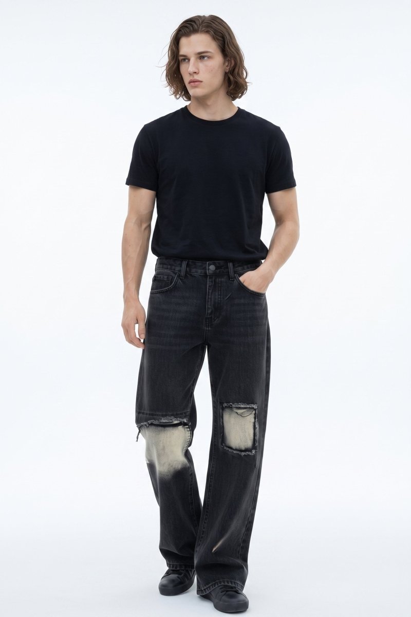 Distressed Wide-Leg Jeans na2590