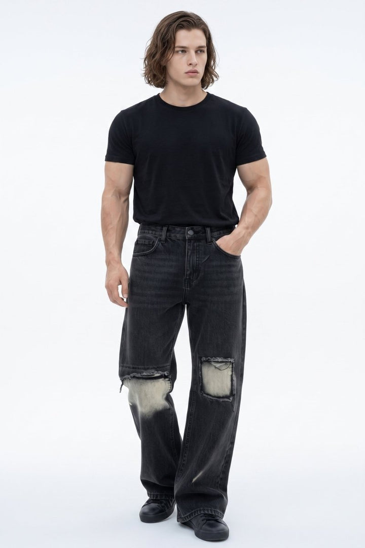 Distressed Wide-Leg Jeans na2590