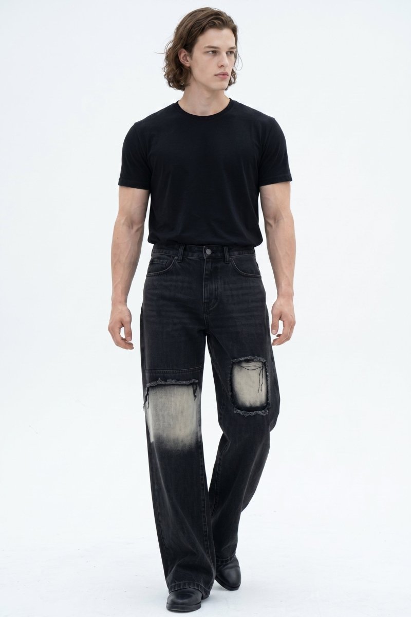 Distressed Wide-Leg Jeans na2590