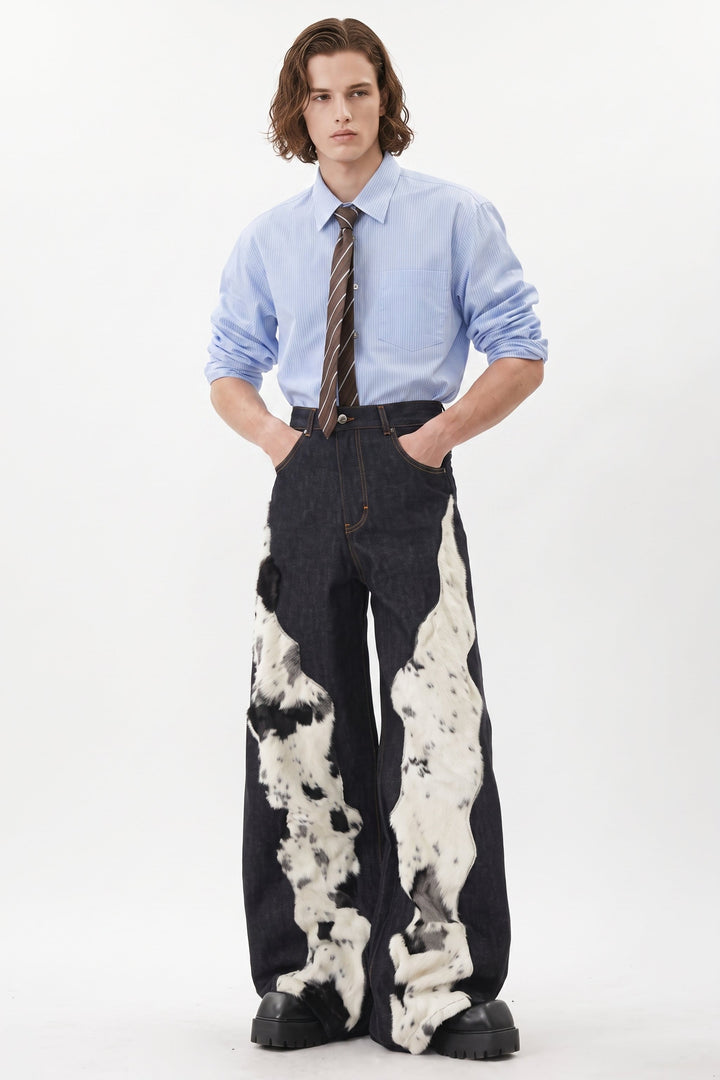 Furry Denim Pants na2567