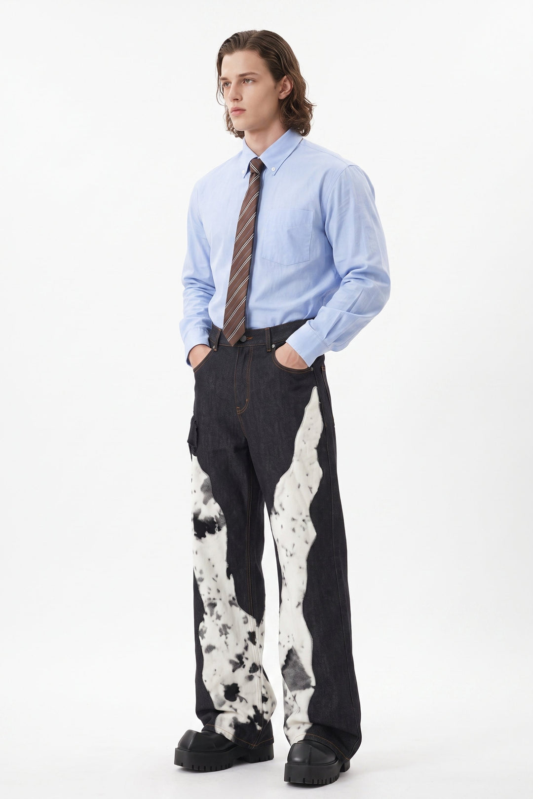 Furry Denim Pants na2567