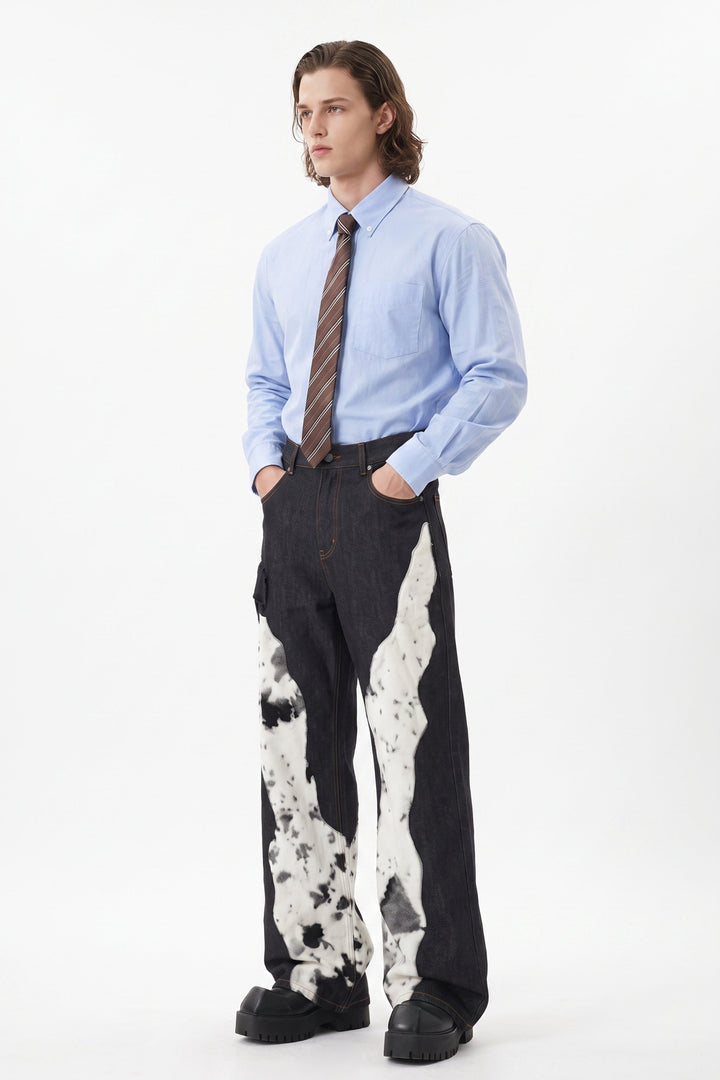 Furry Denim Pants na2567