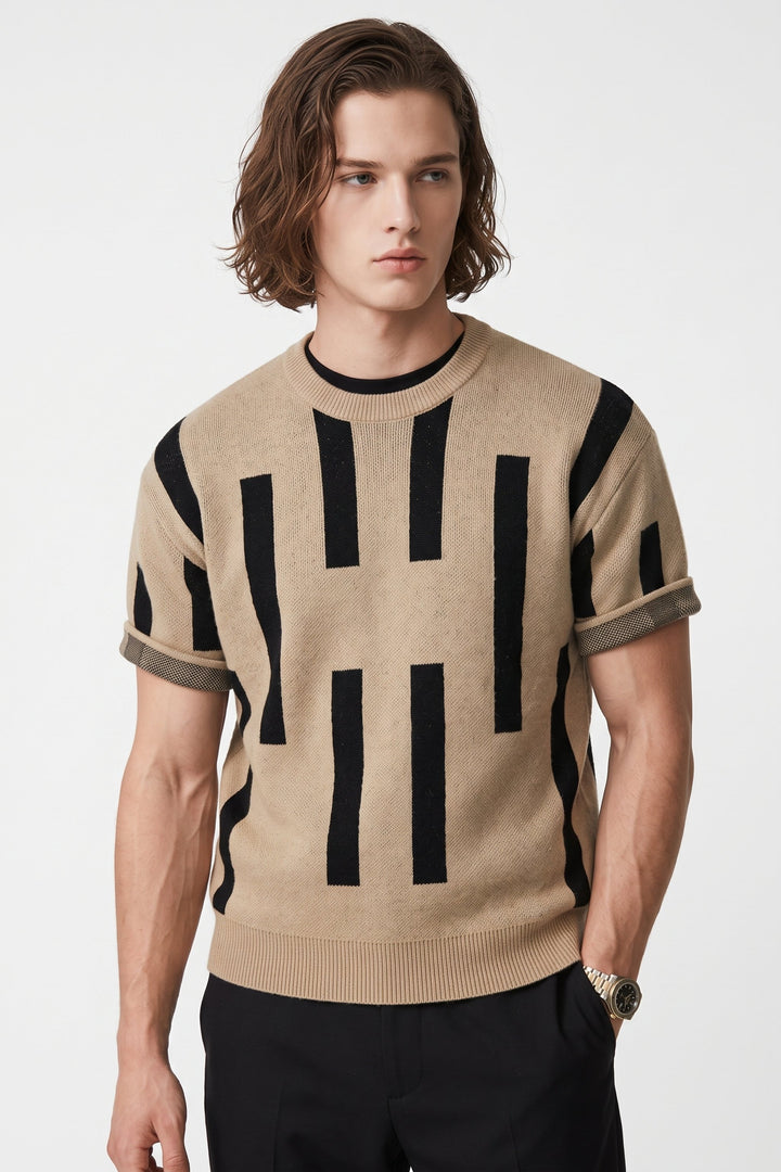 Patterned Knit Top  na2660