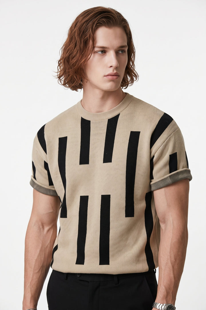 Patterned Knit Top  na2660