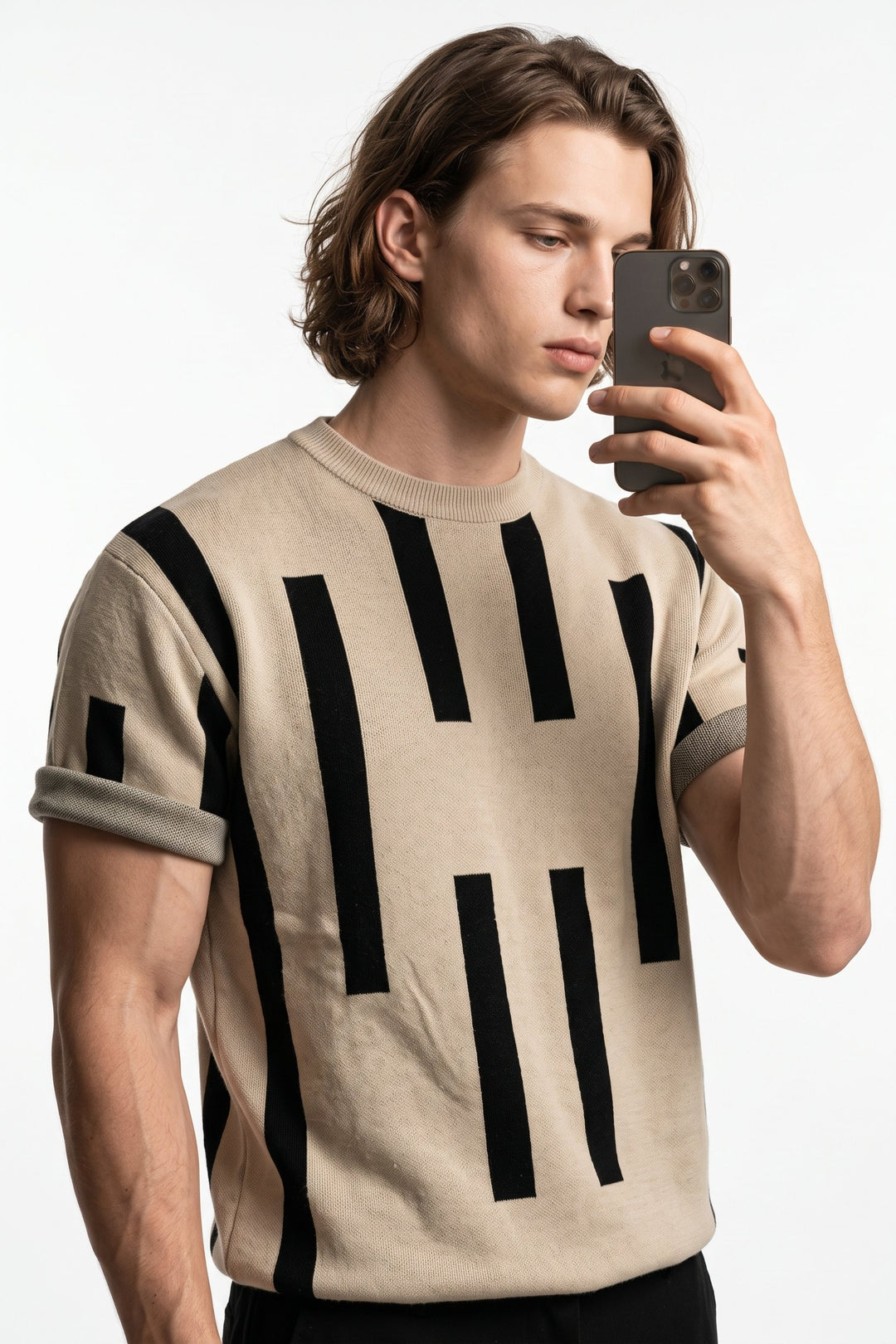 Patterned Knit Top  na2660