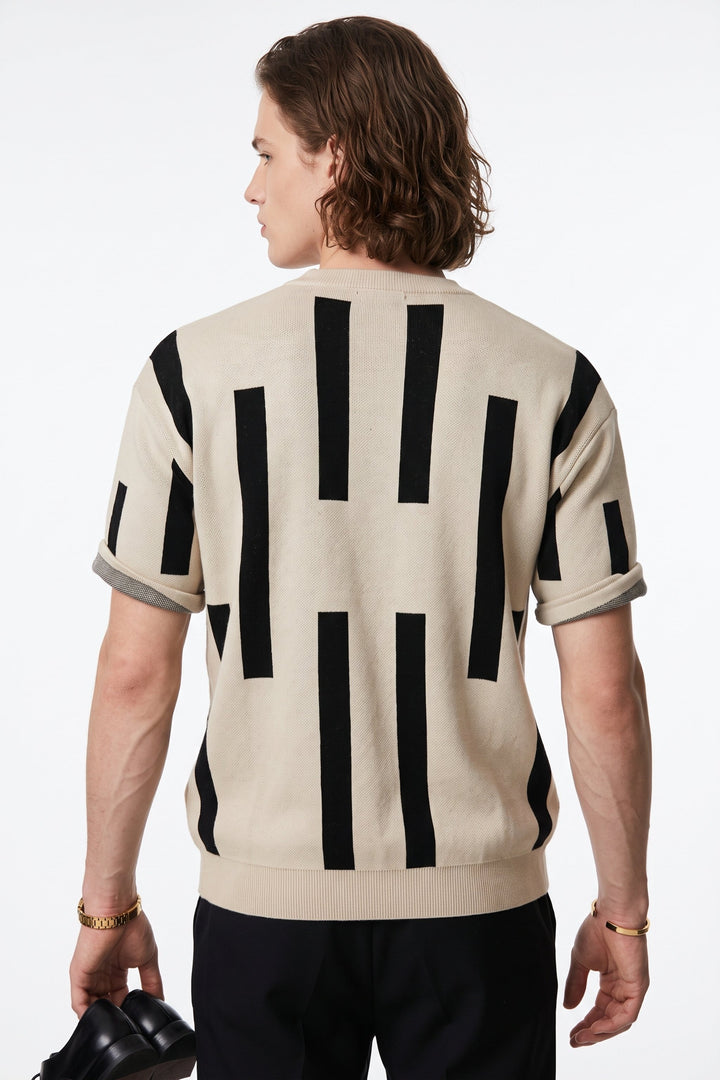 Patterned Knit Top  na2660