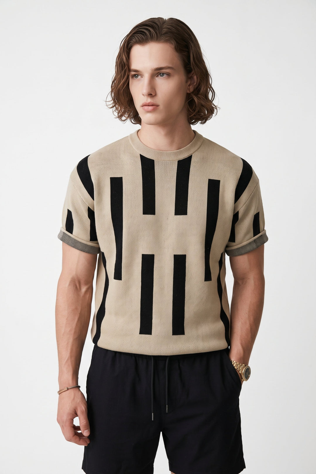 Patterned Knit Top  na2660