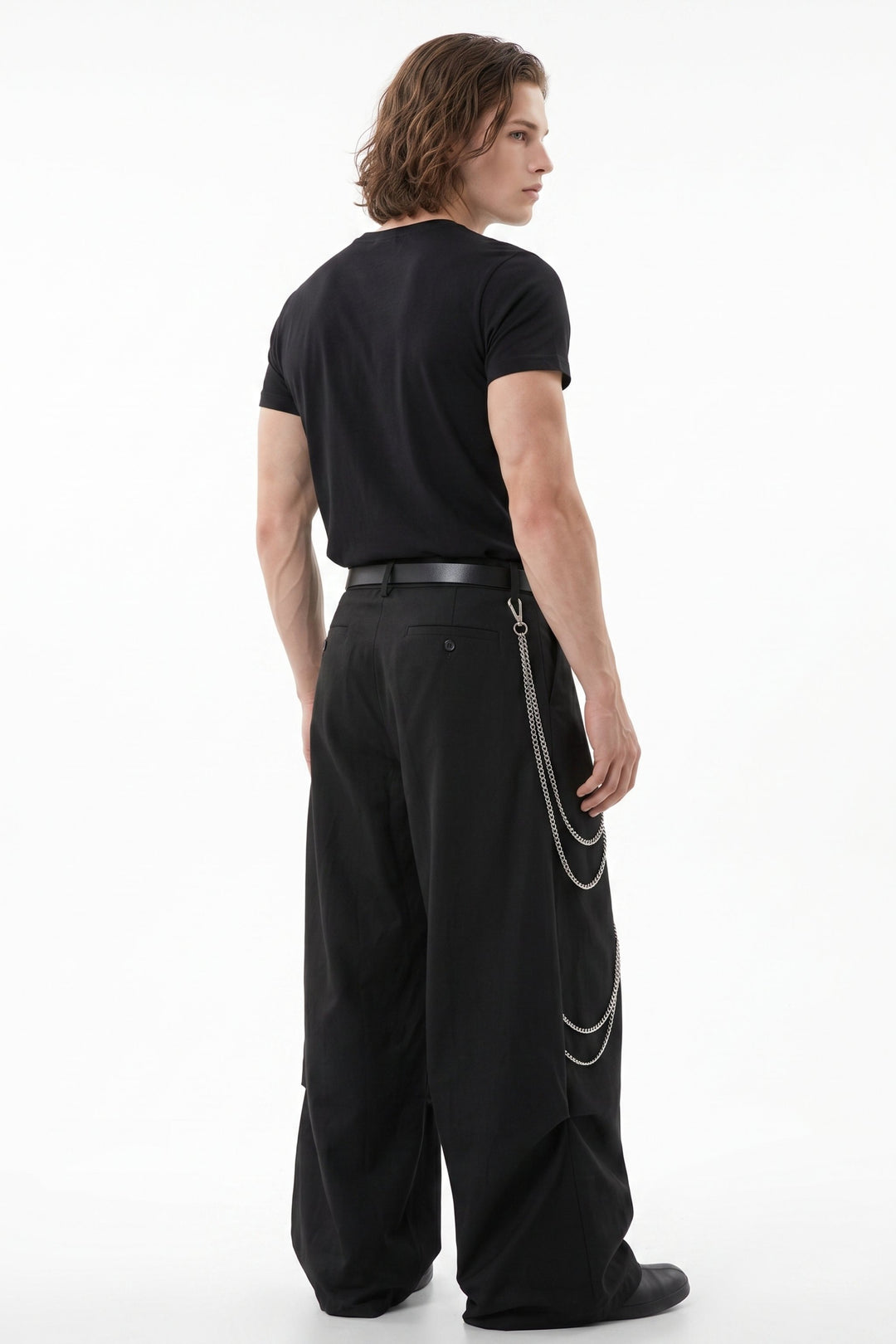 Wide-leg studs pants  na2611