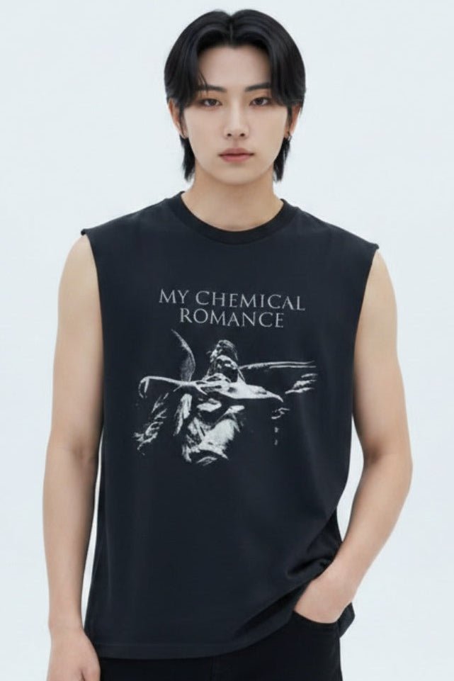 Graphic Sleeveless Tee  na2565