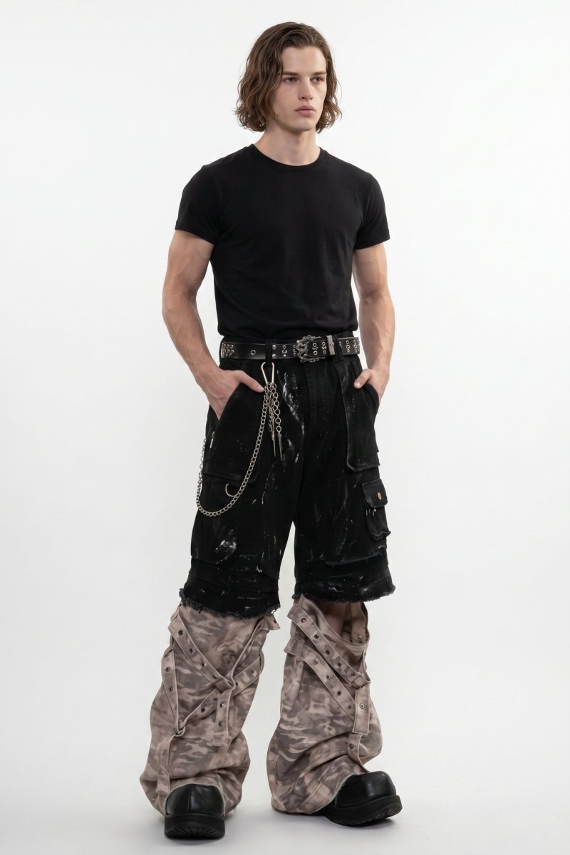 Layered Cargo Pants na2594