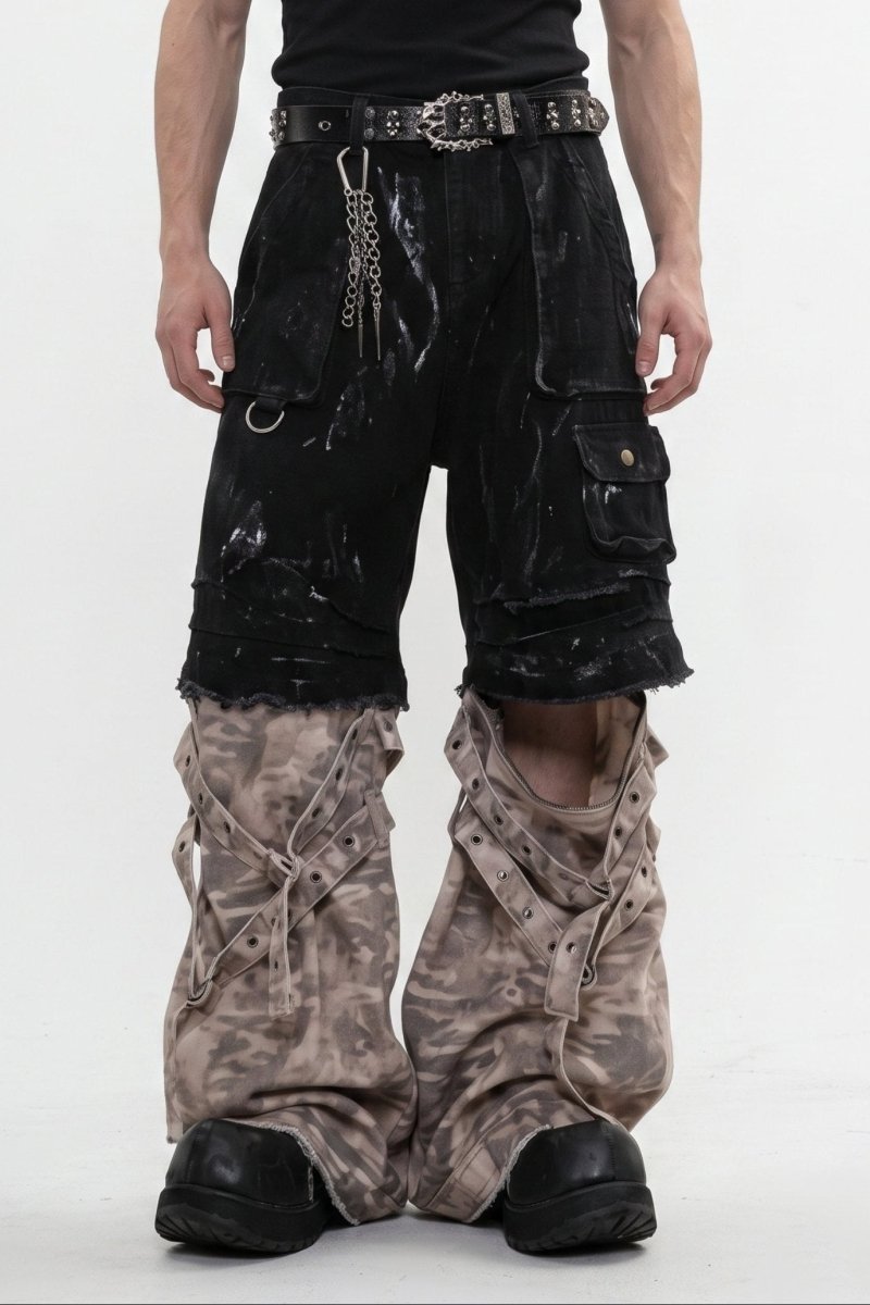 Layered Cargo Pants na2594
