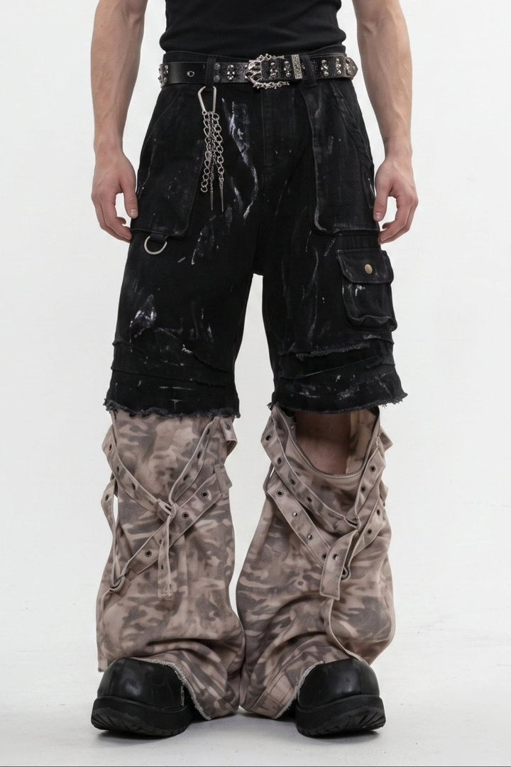 Layered Cargo Pants na2594