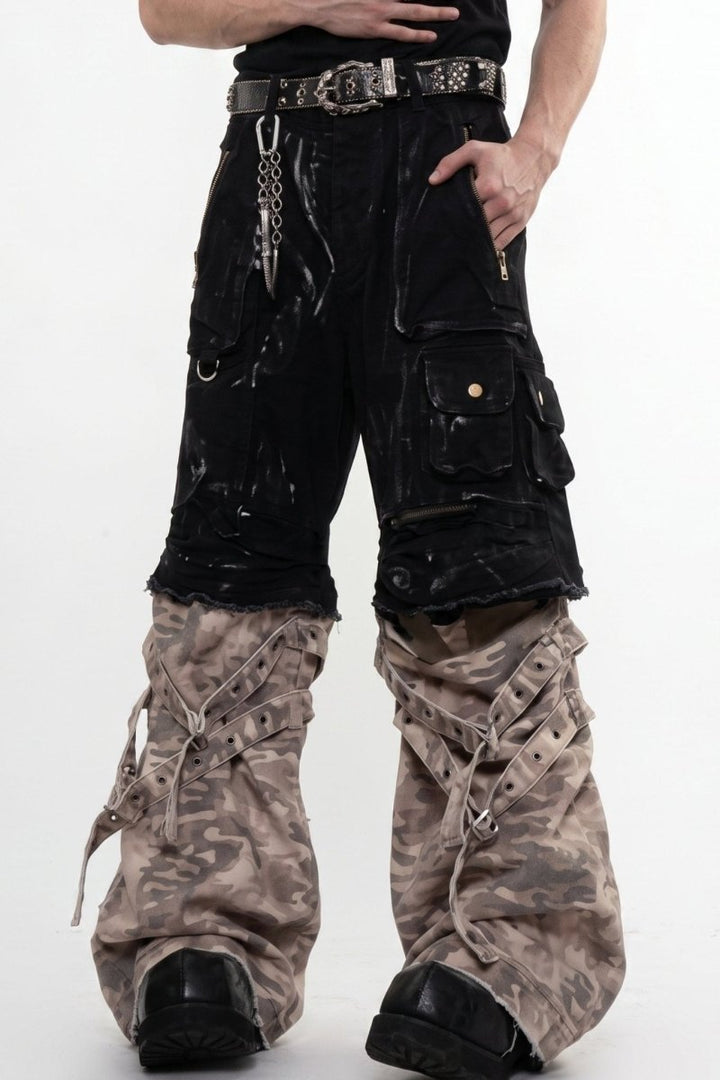Layered Cargo Pants na2594