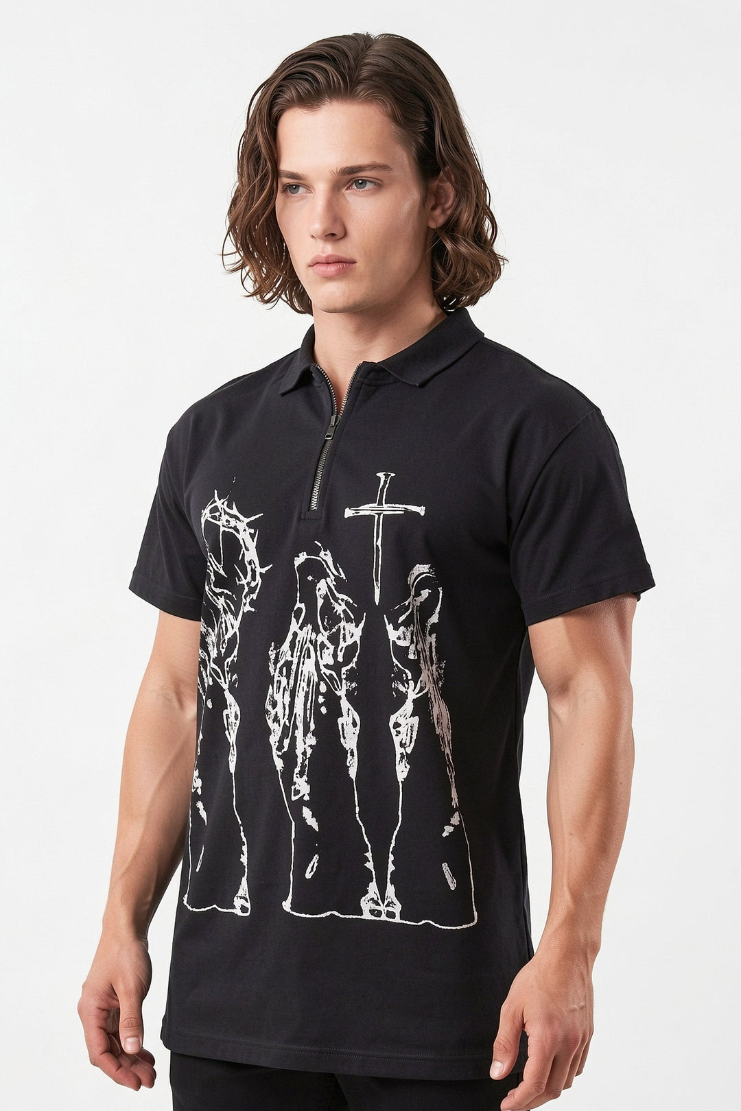 Graphic Zip Tee na2717