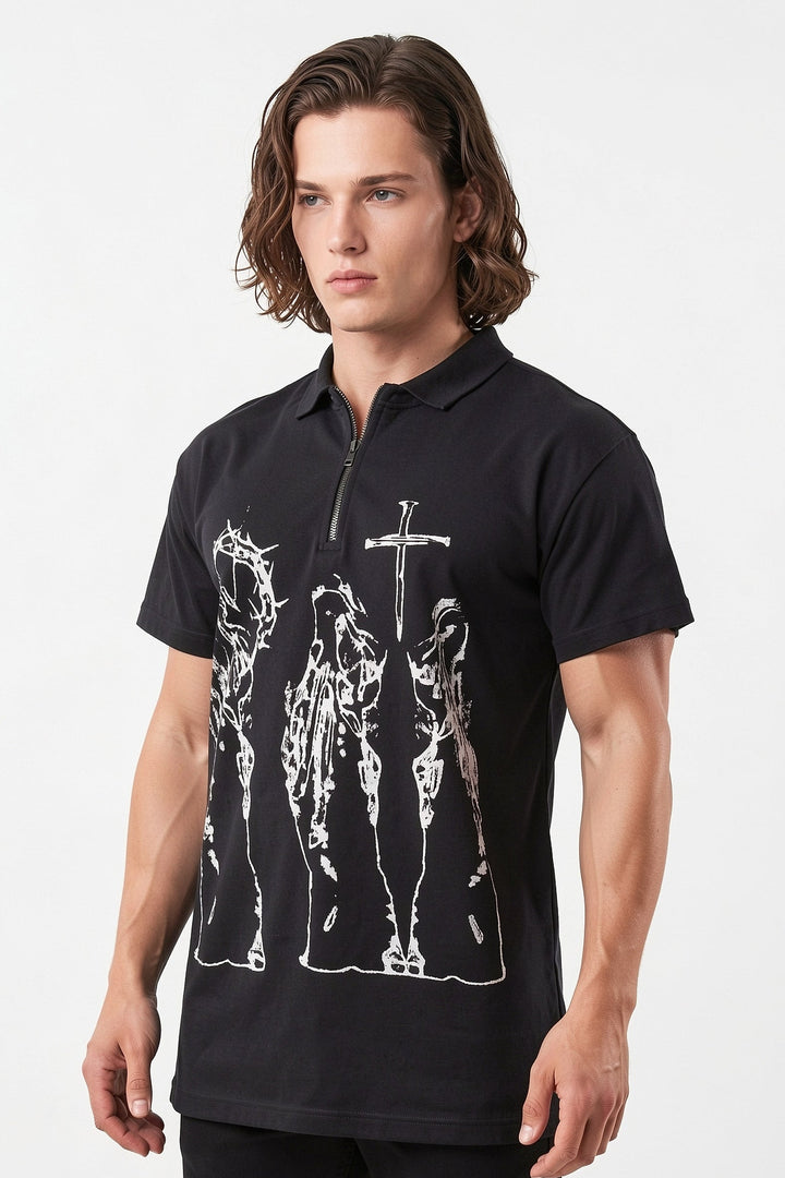 Graphic Zip Tee na2717