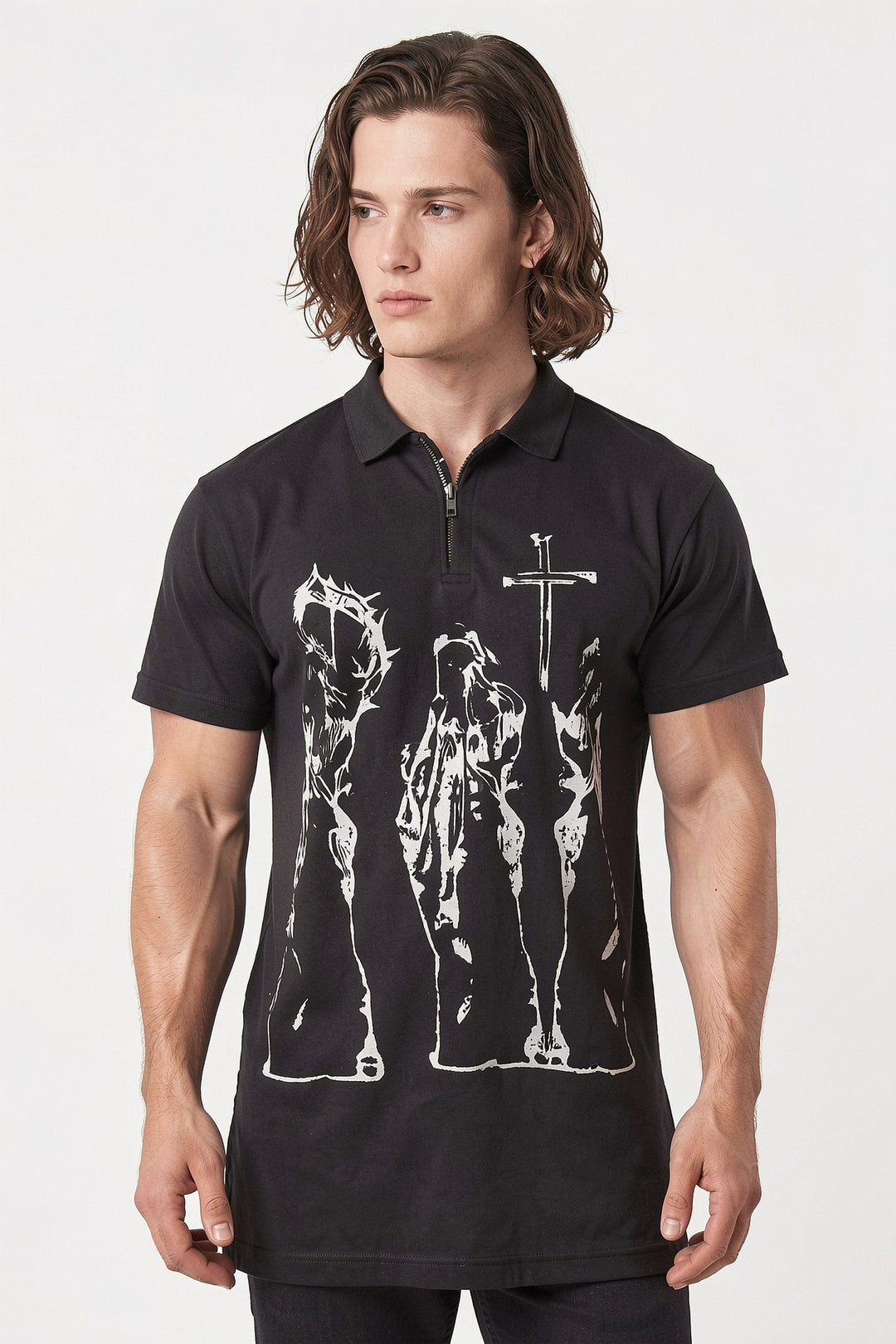 Graphic Zip Tee na2717