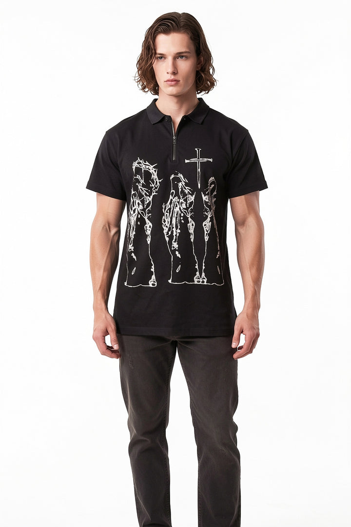 Graphic Zip Tee na2717
