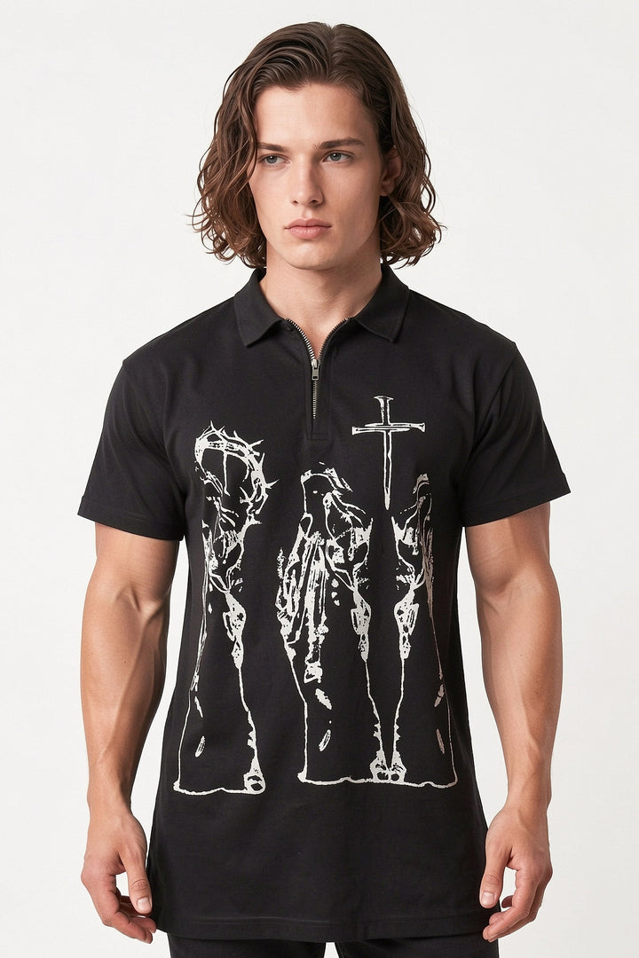 Graphic Zip Tee na2717