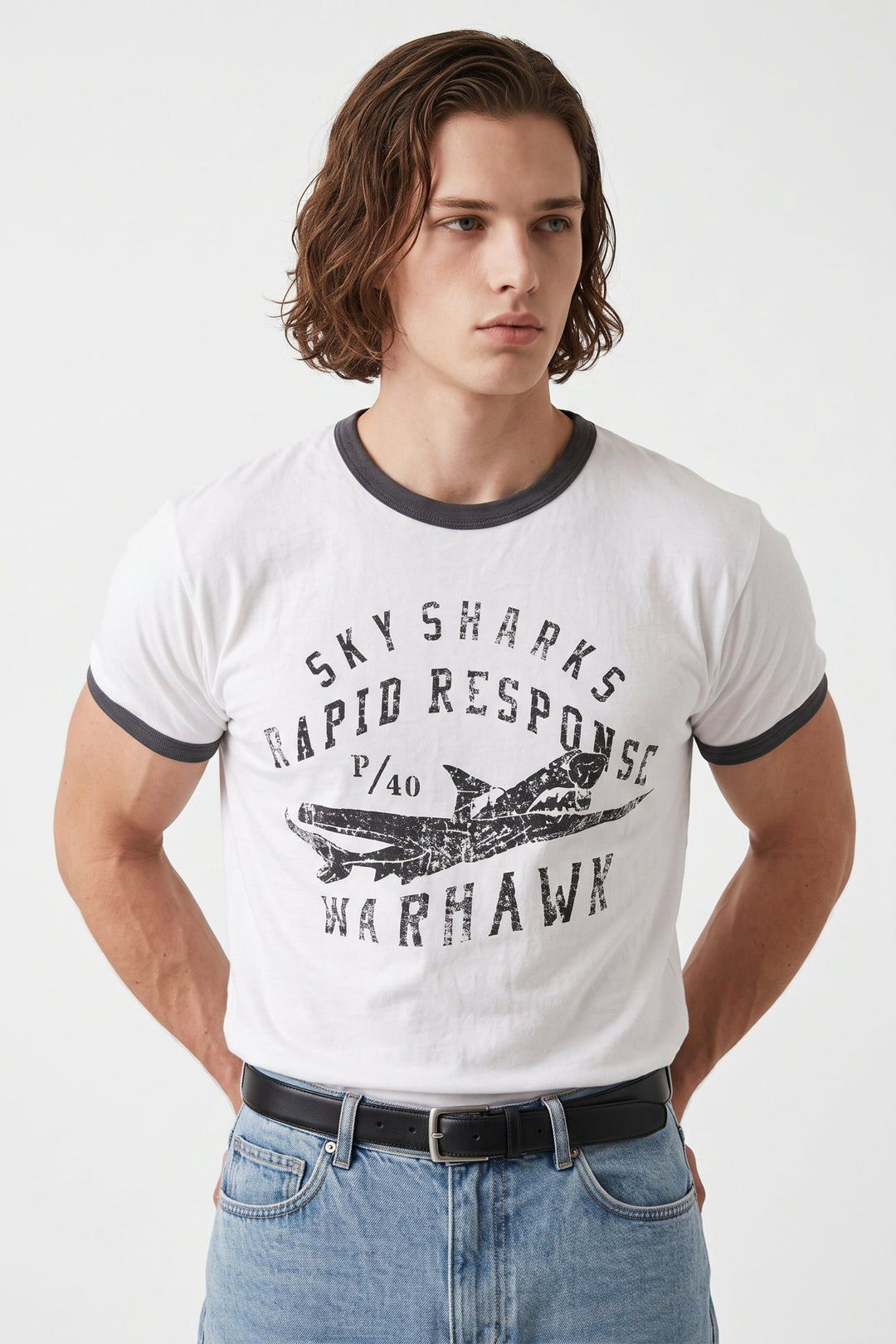 Graphic Ringer Tee na2641