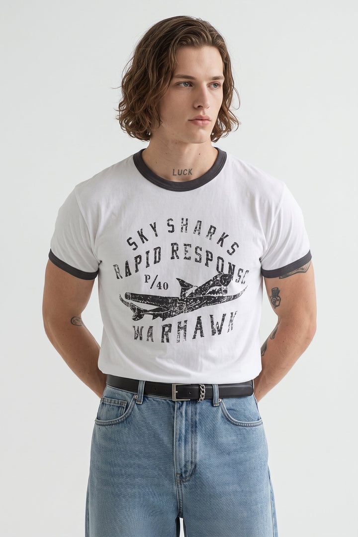 Graphic Ringer Tee na2641