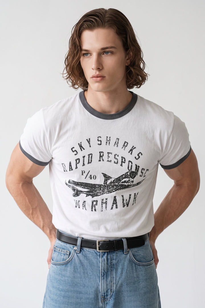 Graphic Ringer Tee na2641