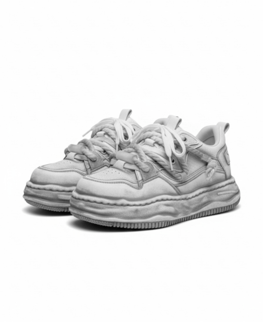7.0cm UP White Grunge Sneakers na1897