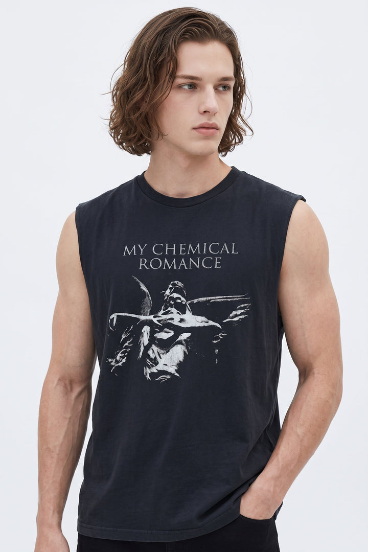 Graphic Sleeveless Tee na2565