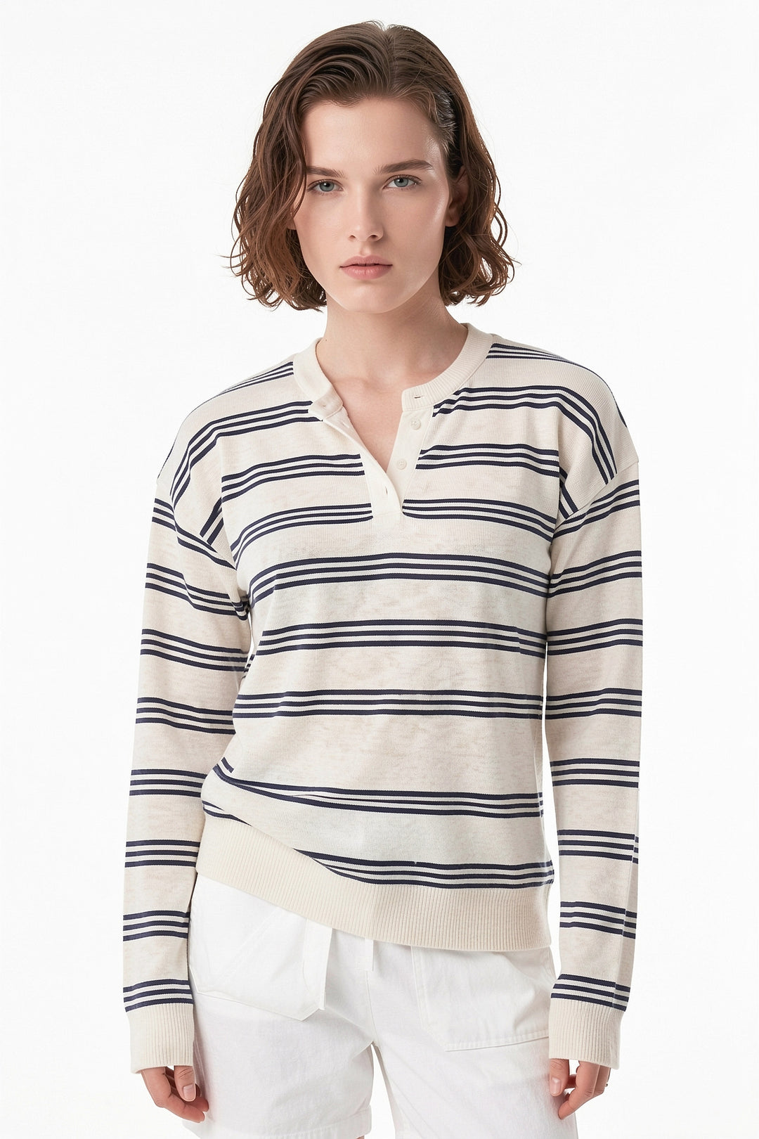 Striped Henley  na2710
