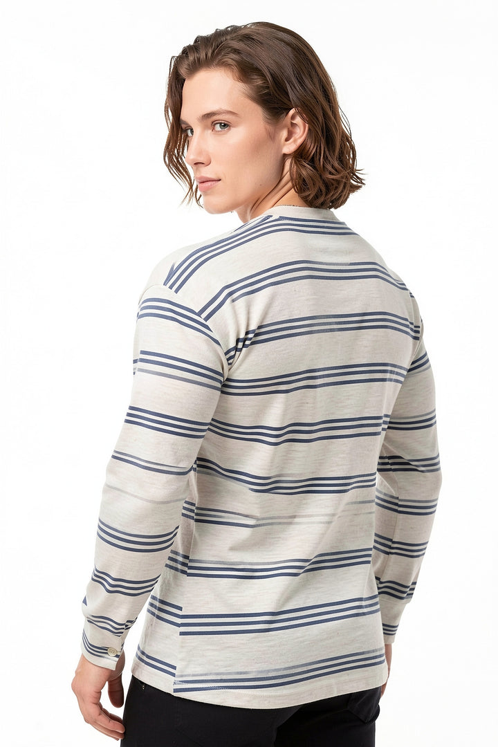 Striped Henley  na2710