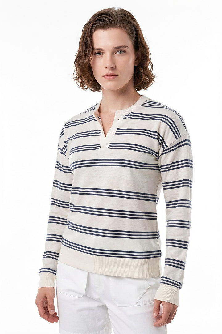 Striped Henley  na2710