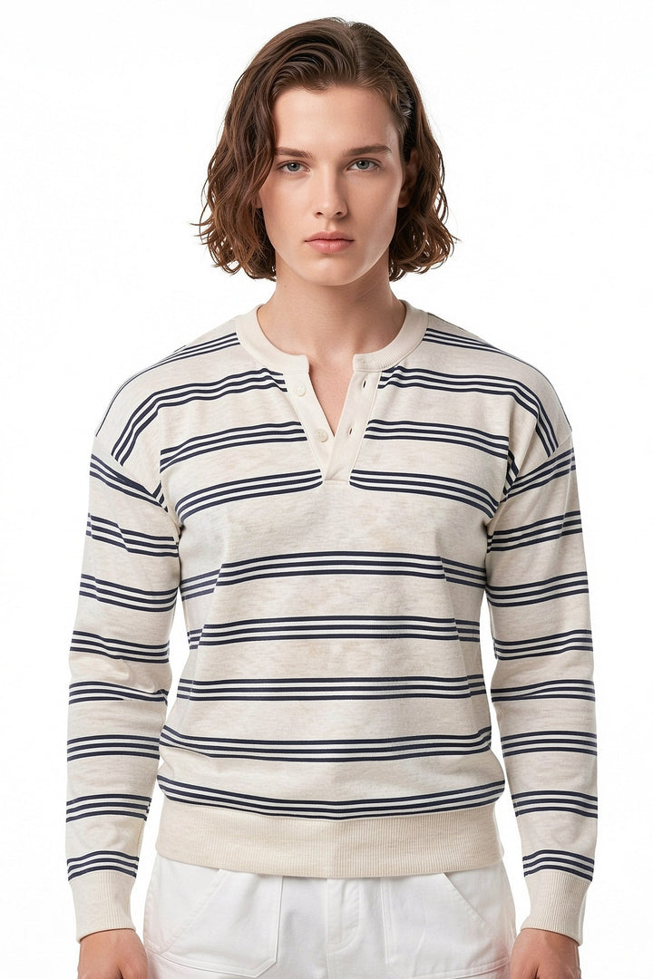 Striped Henley  na2710