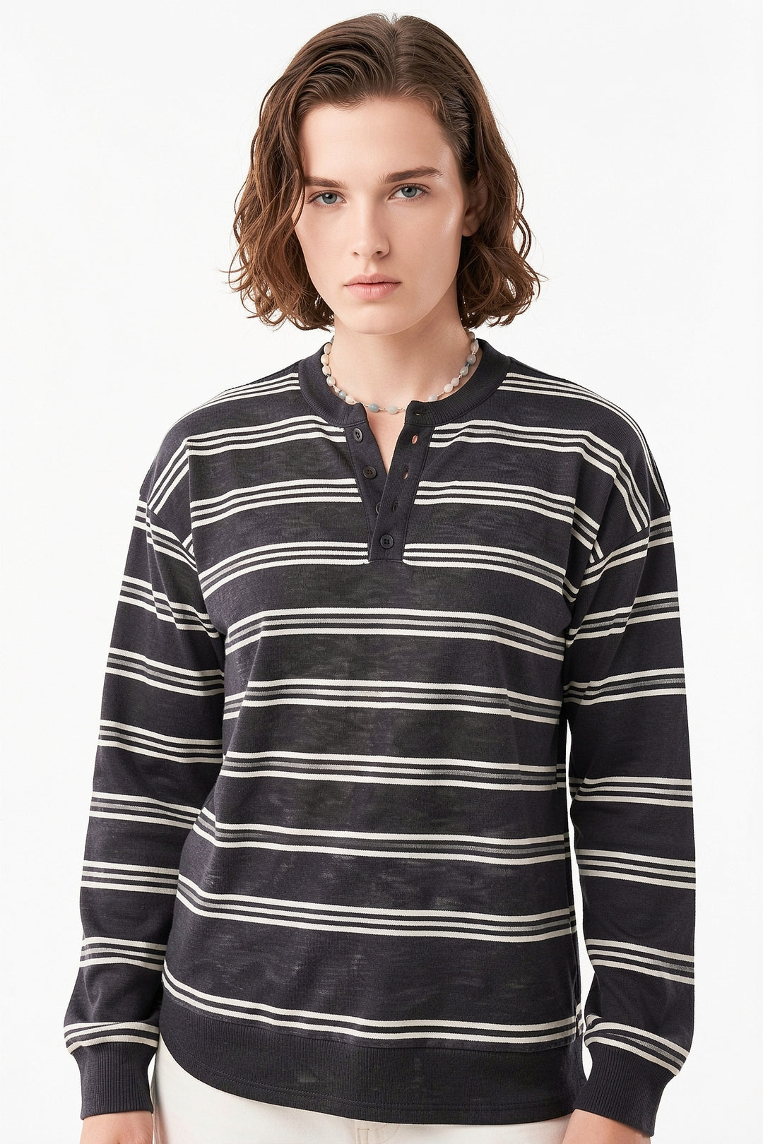 Striped Henley  na2710