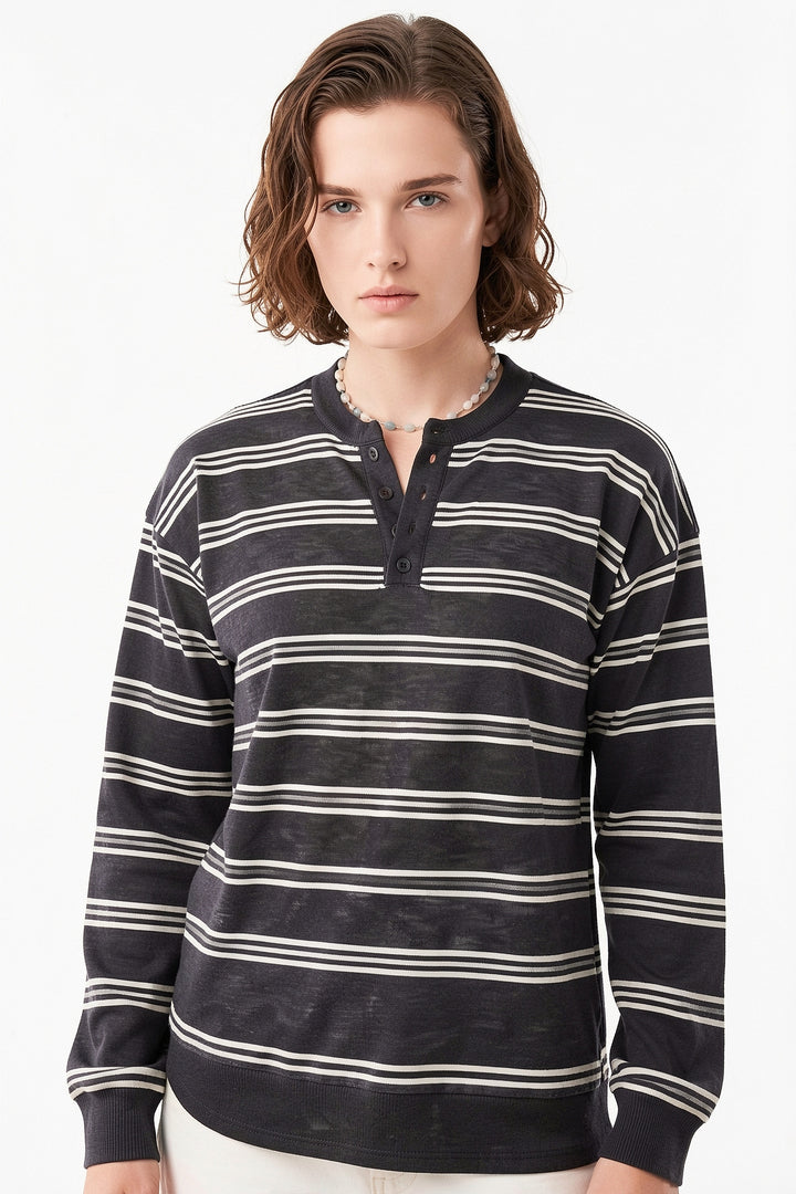 Striped Henley  na2710