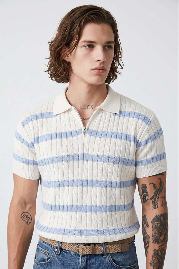 Cable Knit Polo na2639