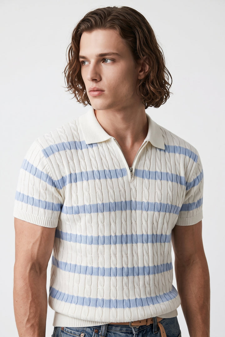 Cable Knit Polo na2639