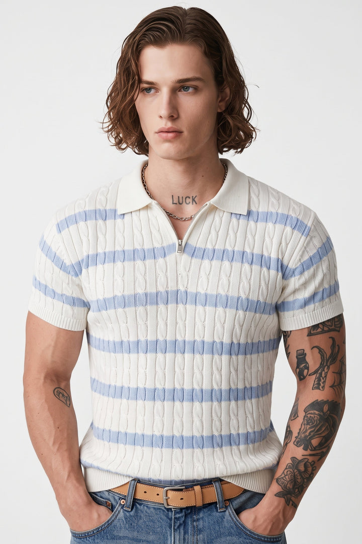 Cable Knit Polo na2639