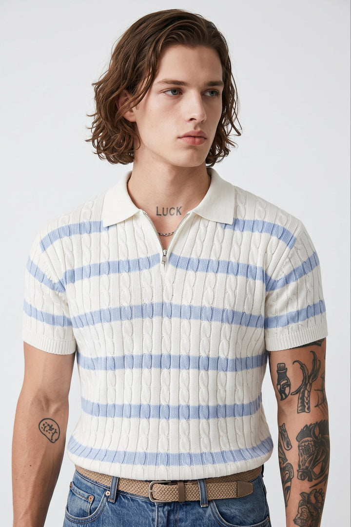 Cable Knit Polo na2639