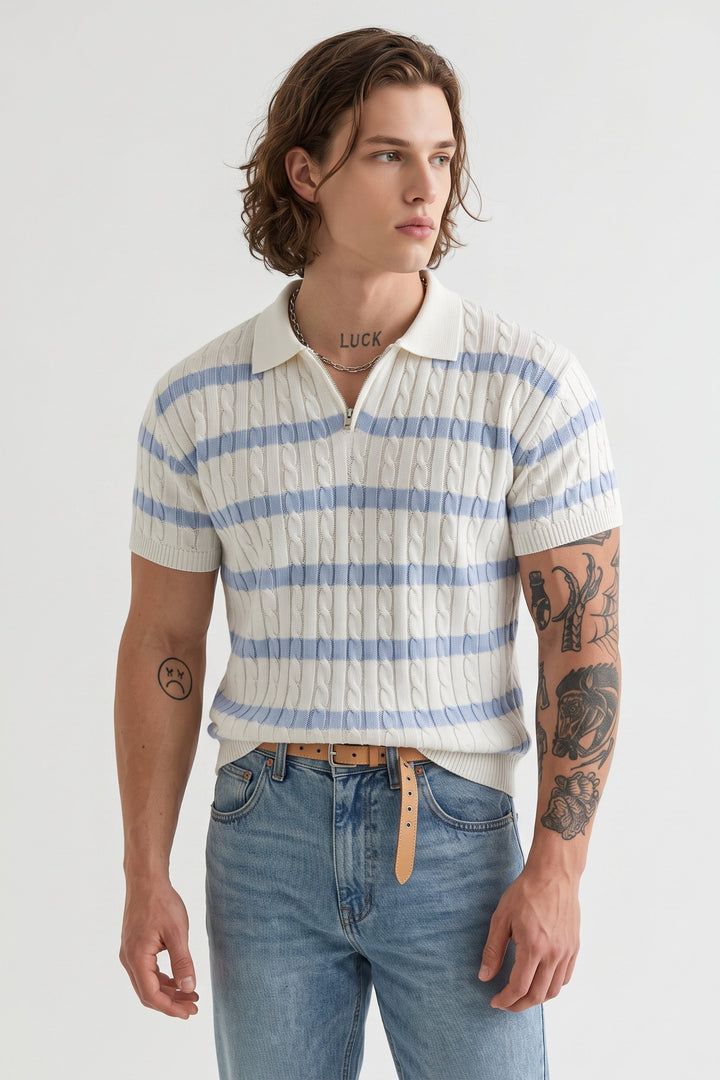 Cable Knit Polo na2639
