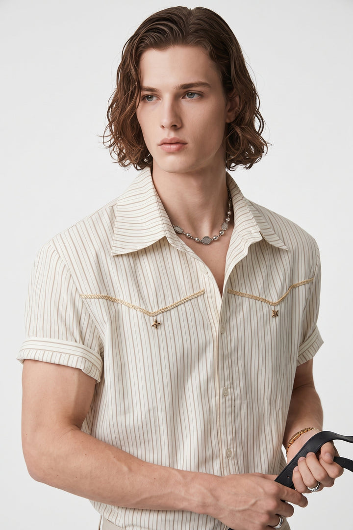 Striped Western Shirt  na2704
