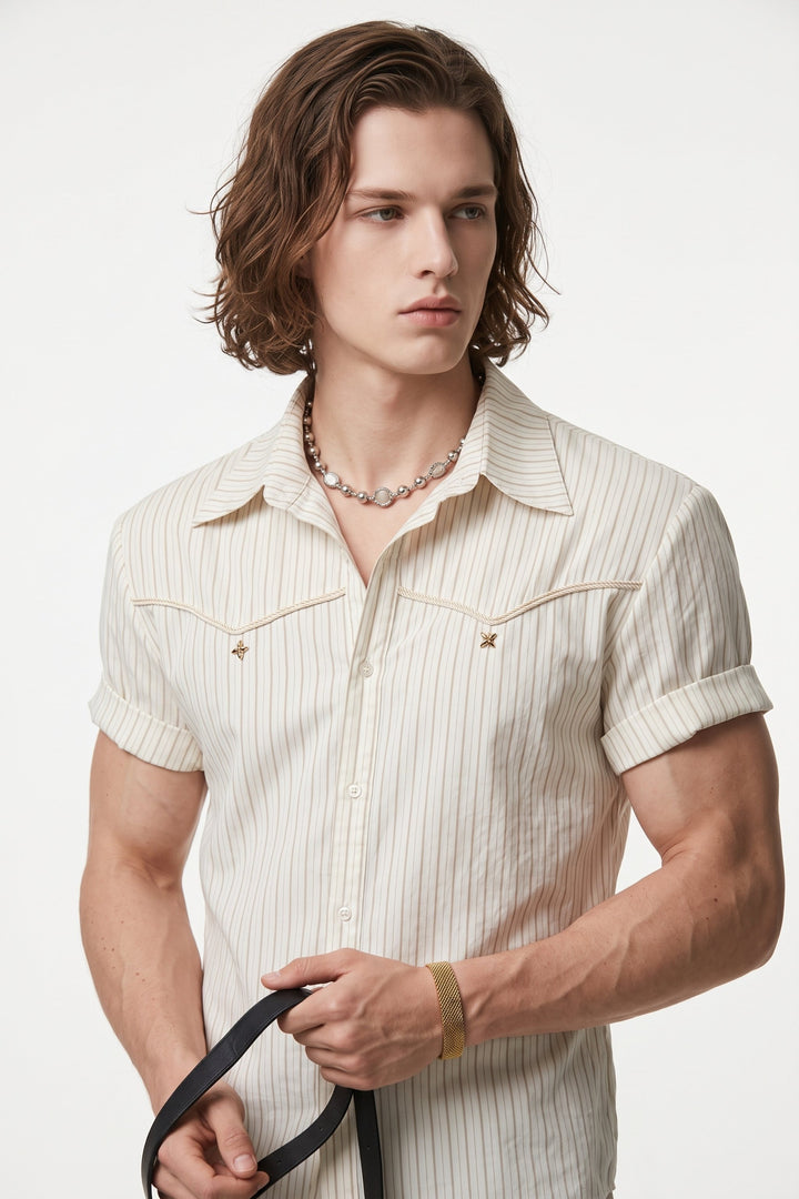 Striped Western Shirt  na2704