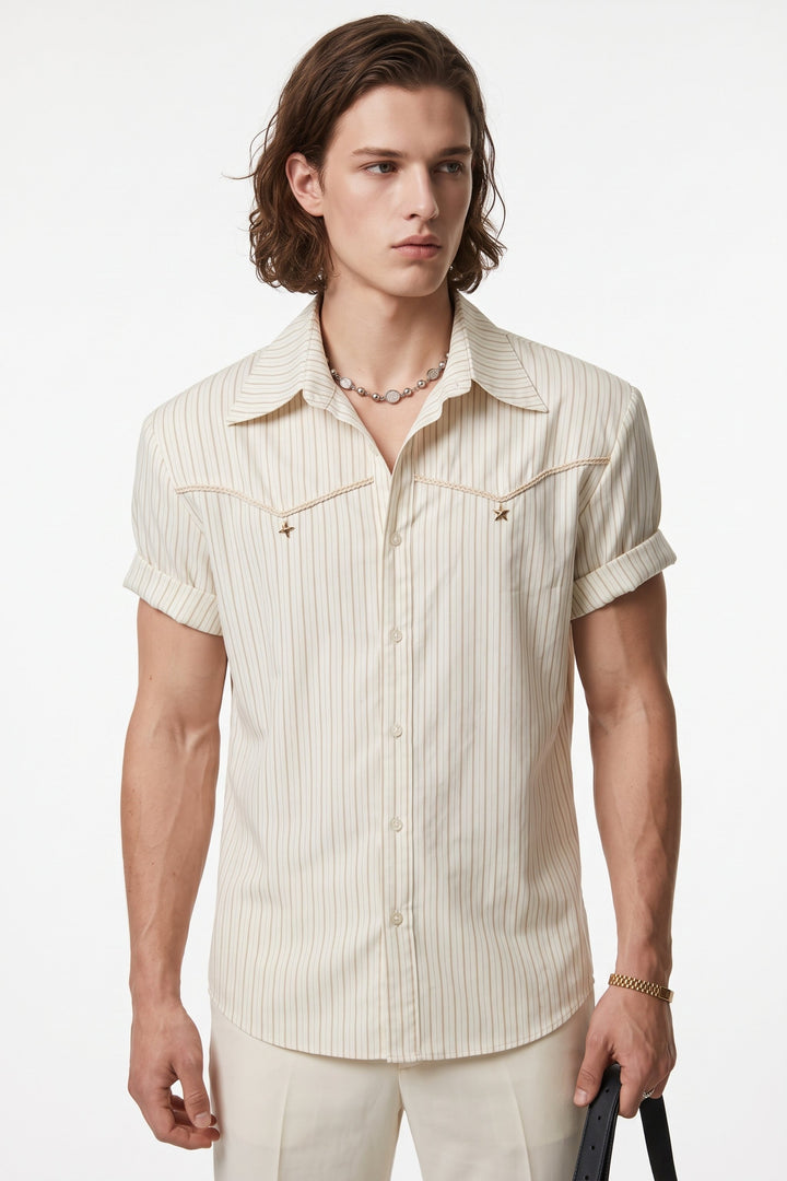Striped Western Shirt  na2704