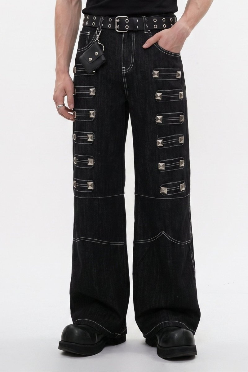 Studded Wide Jeans na2599