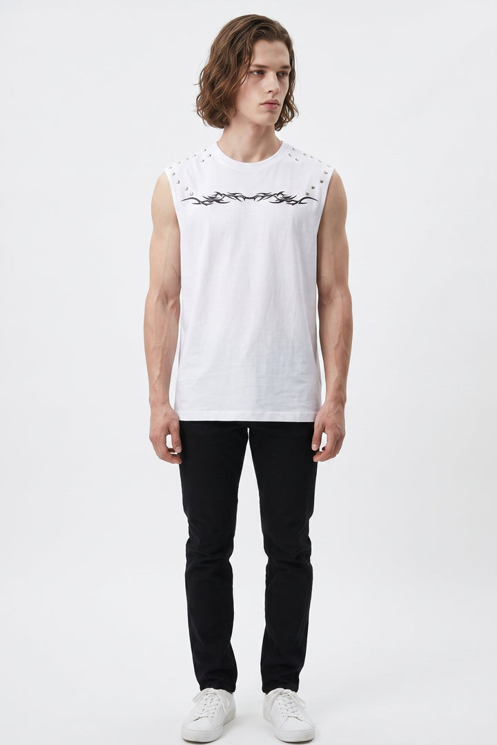 Studded Sleeveless Top  na2621