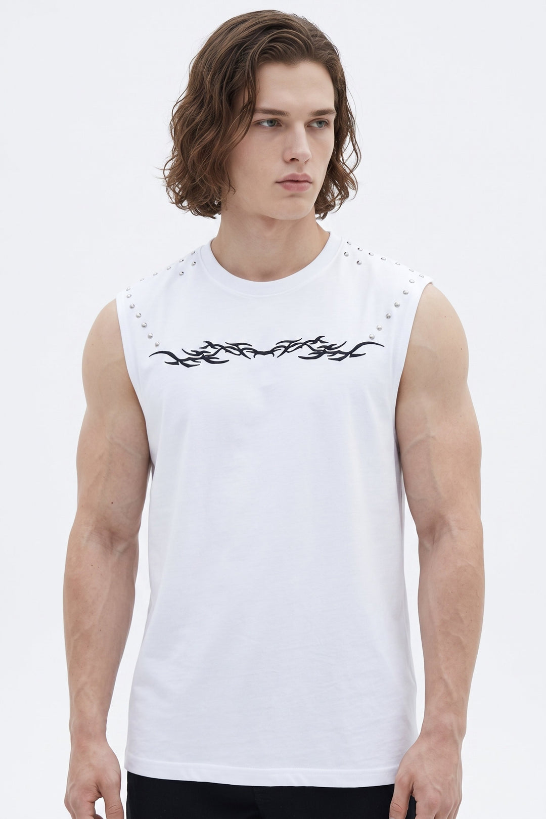 Studded Sleeveless Top  na2621