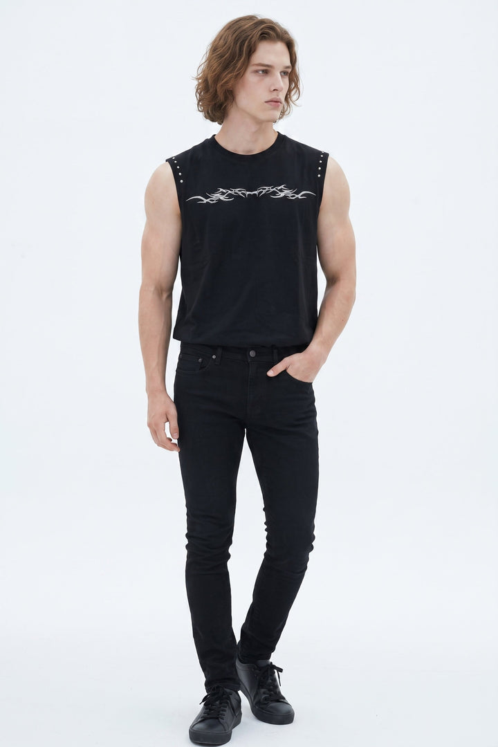 Studded Sleeveless Top  na2621