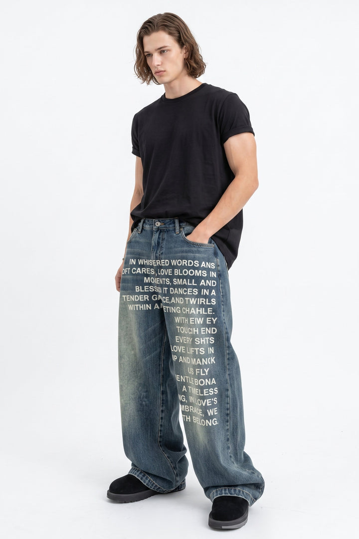 Printed Jeans  na2625