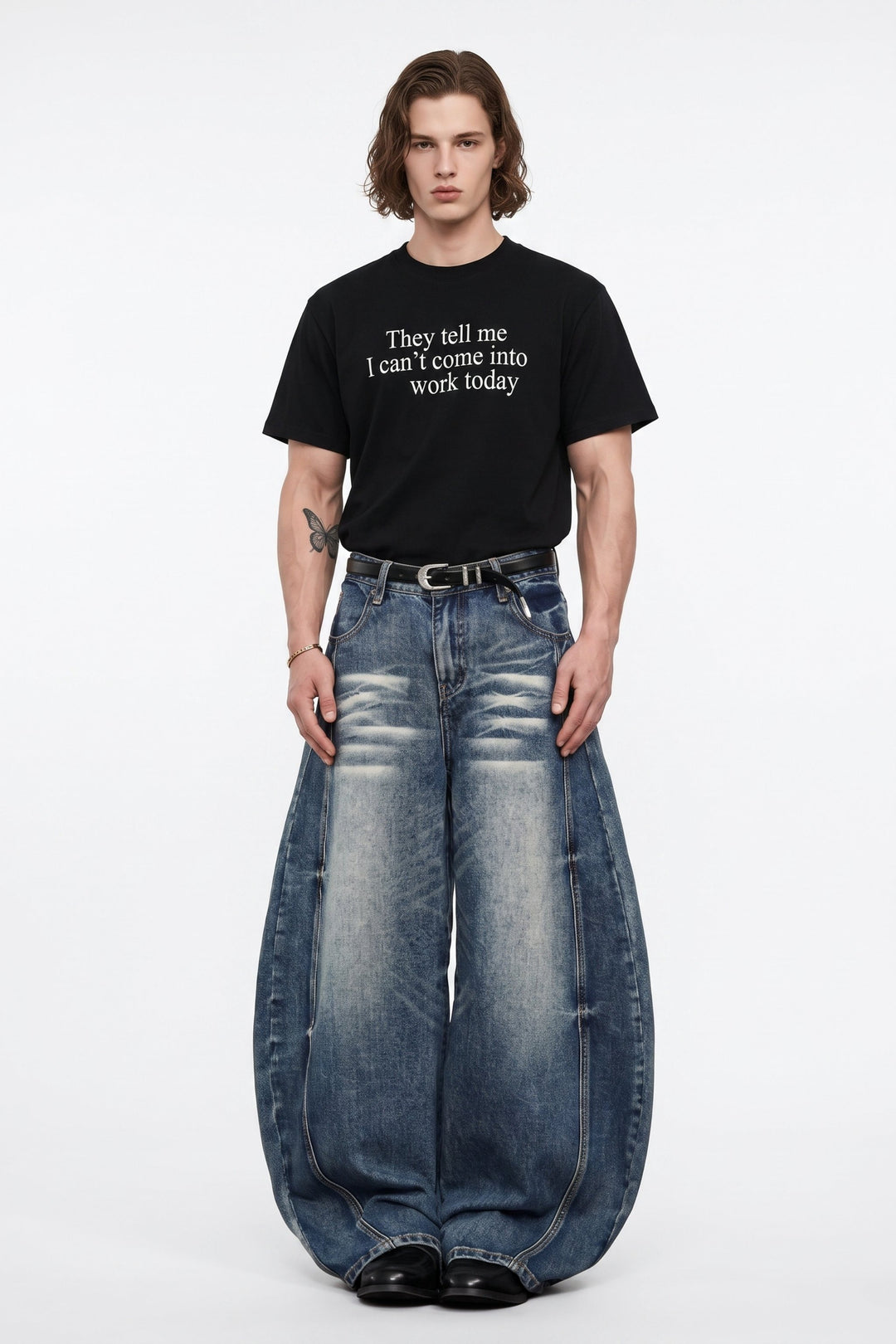 Washed Black Denim  na2681