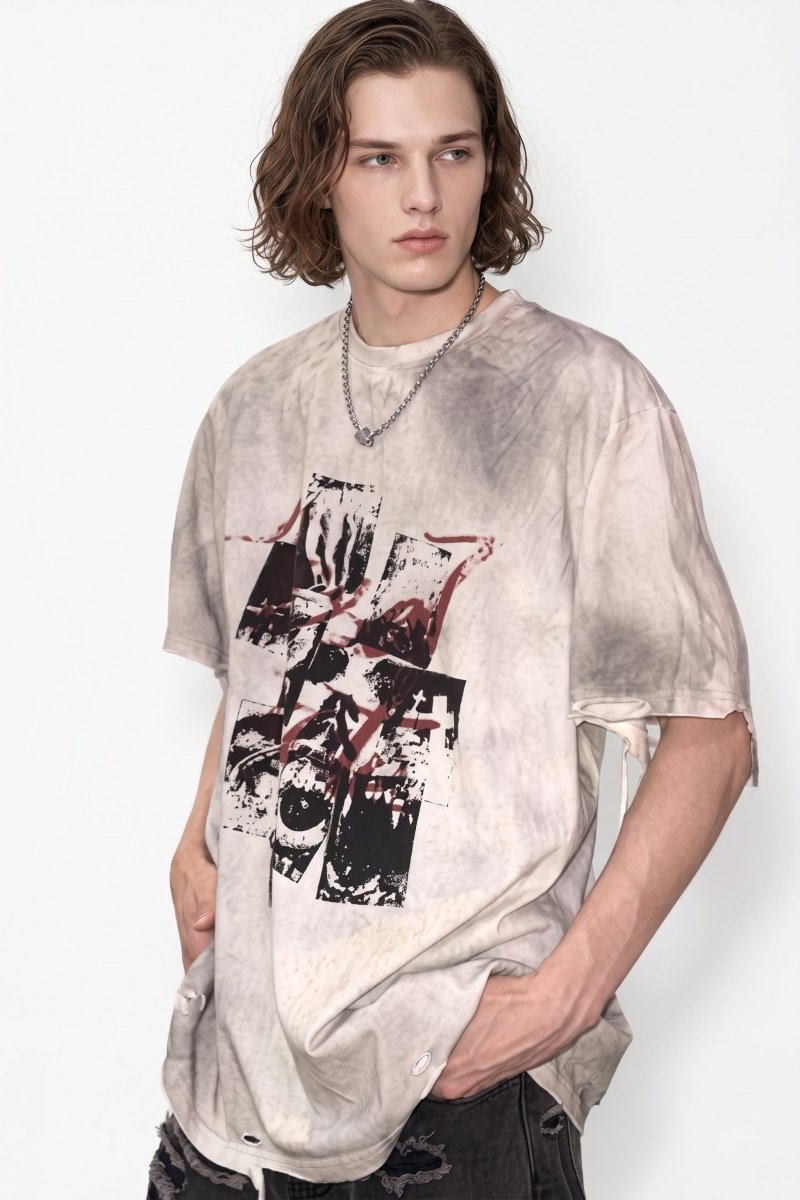 Distressed T-shirt  na2604